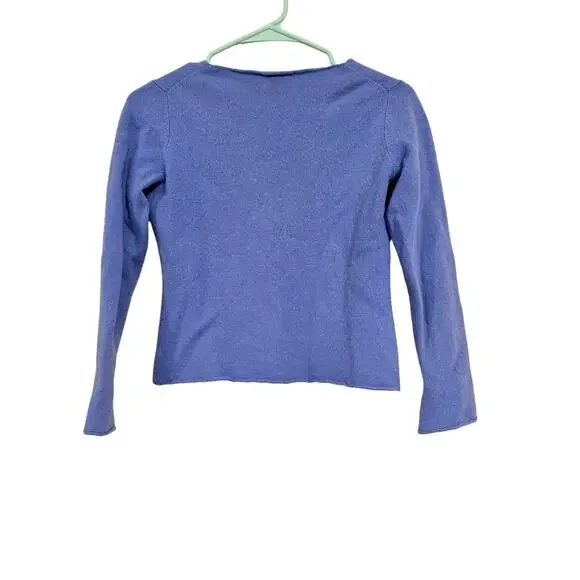 Garnet Hill 100% Cashmere Light Blue Sweater Size XS - Picture 2 of 5